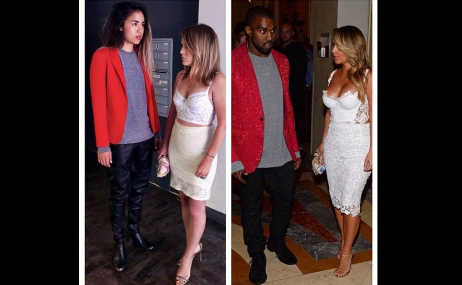 Ultimate fan girls: Two women dress up like Kim-Kanye as a tribute to the couple