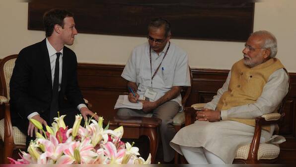 Image of the day: Facebook's Zuckerberg connects with PM Modi offline 