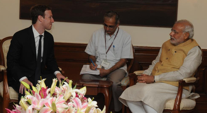Image of the day: Facebook's Zuckerberg connects with PM Modi offline Image of the day: Facebook's Zuckerberg connects with PM Modi offline