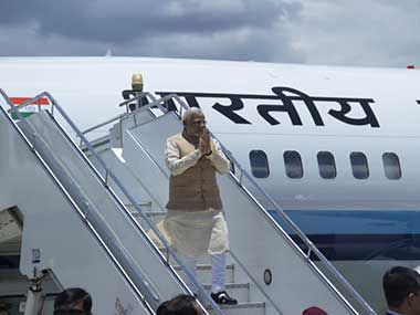 PM Narendra Modi arrived in Frankfurt en route to New Delhi. AFP