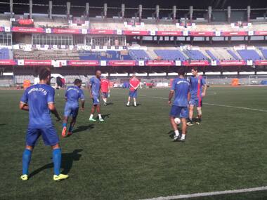 Mumbai City FC training at the Salt Lake stadium. Pulasta Dhar/Firstpost
