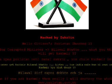 Screengrab of the website after it was hacked. 