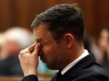 Pistorius attends his sentencing hearing at the North Gauteng High Court in Pretoria October 14, 2014. Reuters