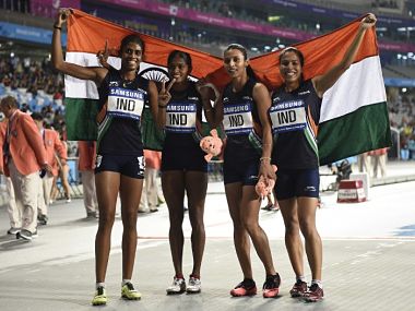 Indian men clinch hockey gold, women bag 4 x 400m relay gold; India jump to ninth place Indian men clinch hockey gold, women bag 4 x 400m relay gold; India jump to ninth place