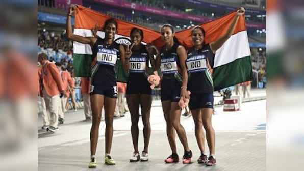 Indian men clinch hockey gold, women bag 4 x 400m relay gold; India jump to ninth place