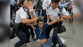 Residents clash with protesters in Hong Kong