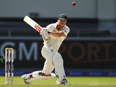 David Warner in action against Pakistan on day 3. Getty