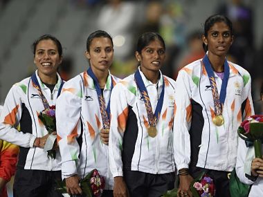 India win women's 4X400m relay gold, shot putter Inderjeet takes bronze India win women's 4X400m relay gold, shot putter Inderjeet takes bronze