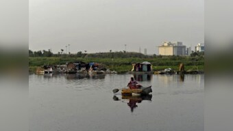 A day after Durga puja immersions, Yamuna's banks covered with filth 