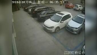World's worst driver? Man hits car repeatedly as he takes 10 minutes to drive out