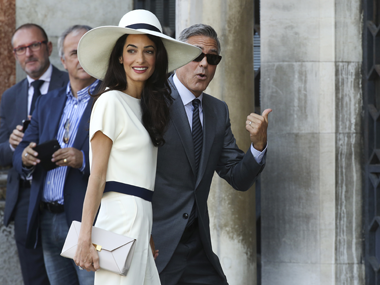 George Clooney and Amal Alamuddin honeymooning in England George Clooney and Amal Alamuddin honeymooning in England