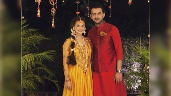 Dia Mirza sports Ritu Kumar outfit at pre-wedding function