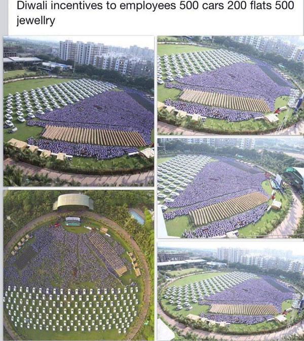 Cars, flats as Diwali bonus: Surat trader's generosity could give staff a massive headache Cars, flats as Diwali bonus: Surat trader's generosity could give staff a massive headache