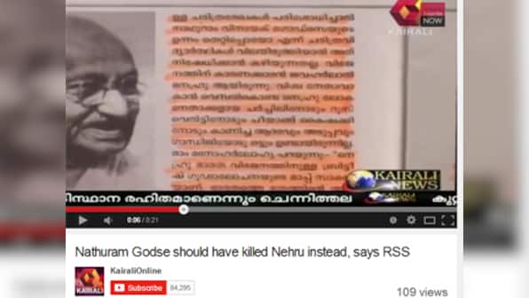 Nathuram Godse should have killed Nehru instead of Gandhi: RSS mouthpiece