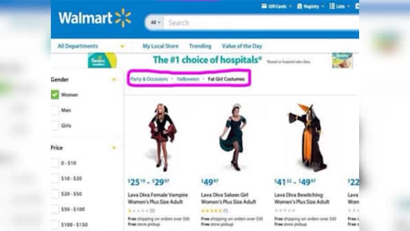 Social media boos Wal-Mart's 'fat girl costume' goof up on Halloween 