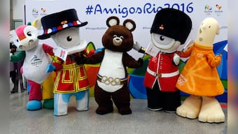 Photos: Mascots from previous Olympics steal the show at Rio airport