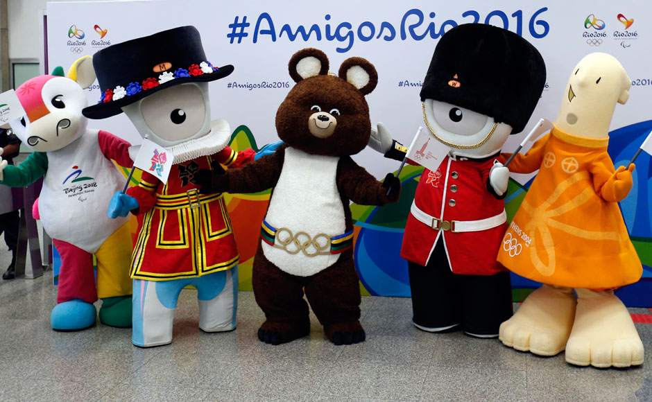 Photos: Mascots from previous Olympics steal the show at Rio airport Photos: Mascots from previous Olympics steal the show at Rio airport