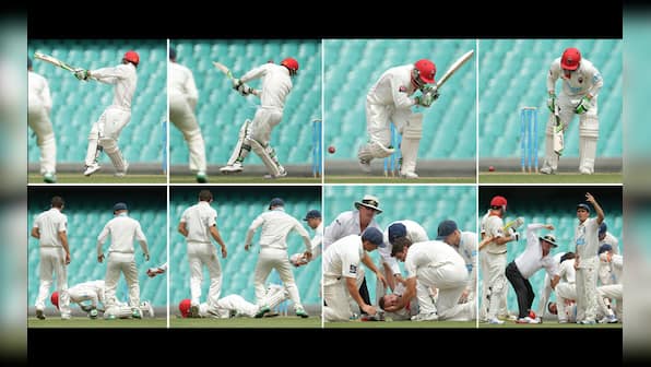 After sustaining severe head injury from a bouncer strike, Phillip Hughes dies