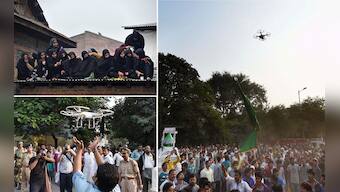 Photos: Police in Trilokpuri rely on drones to ensure peace on Muharram 
