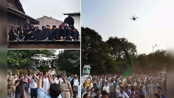 Photos: Police in Trilokpuri rely on drones to ensure peace on Muharram 