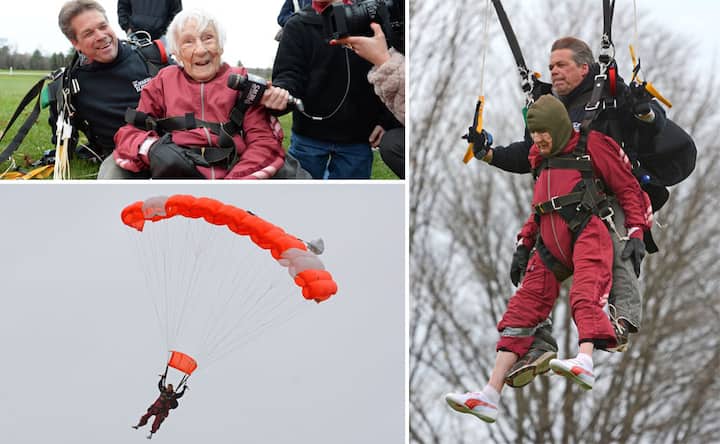Photos: Meet the US granny who went skydiving on her 100th birthday Photos: Meet the US granny who went skydiving on her 100th birthday