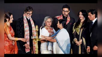 Big B's velvet jacket, a gleeful Mamata Banerjee and bored SRK at KIFF