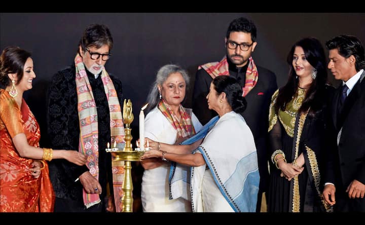 Big B's velvet jacket, a gleeful Mamata Banerjee and bored SRK at KIFF