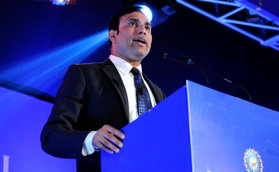 VVS Laxman former Indian cricketer delievers a lecture during the 3rd annual Pataudi-Memorial-Lecture held at the Taj Bengal Hotel in Kolkata on the 12th November 2014. Pal Pillai/ BCCI/ SPORTZPICS