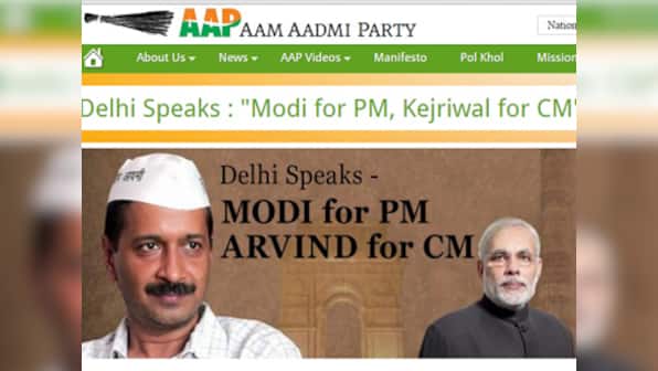 Modi for PM, Kejriwal for CM: AAP removes banner after social media outrage
