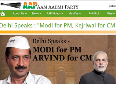 Modi for PM, Kejriwal for CM: AAP removes banner after social media ...