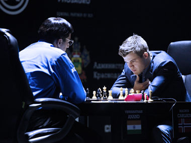 World Chess Championship: Carlsen holds Anand to a draw in game 5 World Chess Championship: Carlsen holds Anand to a draw in game 5