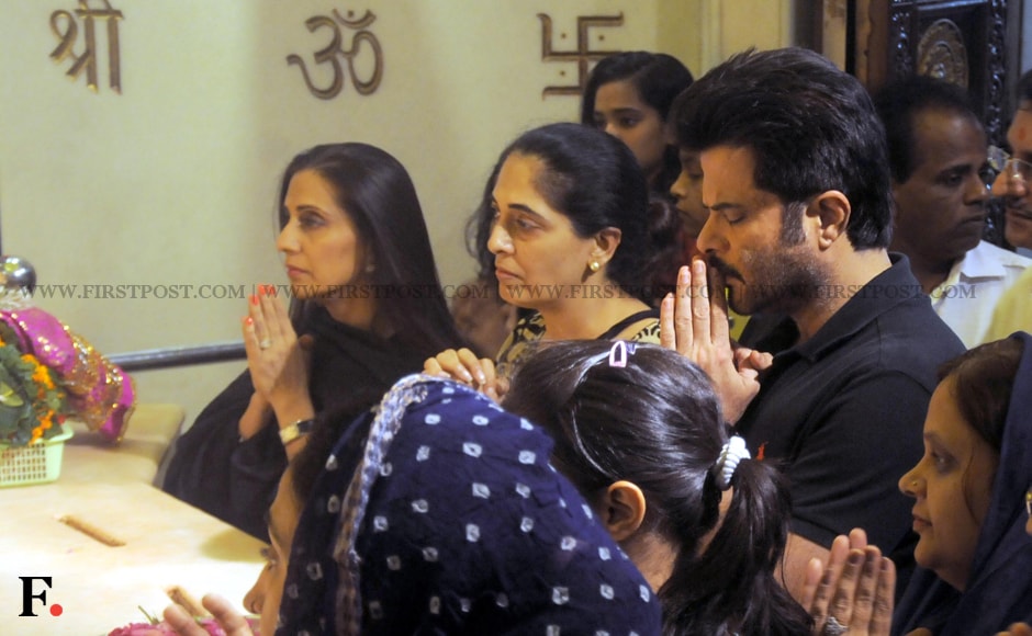 Bollywood Superstar Anil Kapoor visited Siddhivinayak Temple in Mumbai along with some of his family members. Sachin Gokhale/Firstpost Bollywood Superstar Anil Kapoor visited Siddhivinayak Temple in Mumbai along with some of his family members. Sachin Gokhale/Firstpost
