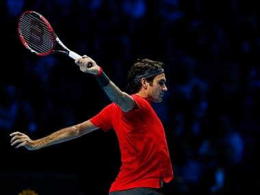 Roger Federer in full flight. AP
