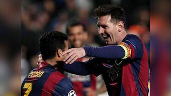 Record-breaker Messi nets treble as Barca down APOEL