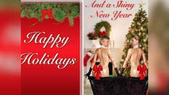Ellen DeGeneres and Portia de Rossi spoof Kim's butt act for their Xmas card