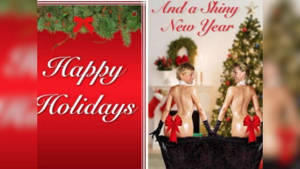 Ellen DeGeneres and Portia de Rossi spoof Kim's butt act for their Xmas card