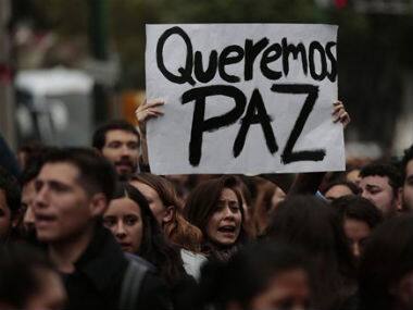 Protests in Mexico for the missing students. AP 