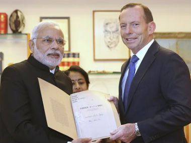 PM Modi gifts Rani Lakshmibai's petition against British to Abbott PM Modi gifts Rani Lakshmibai's petition against British to Abbott