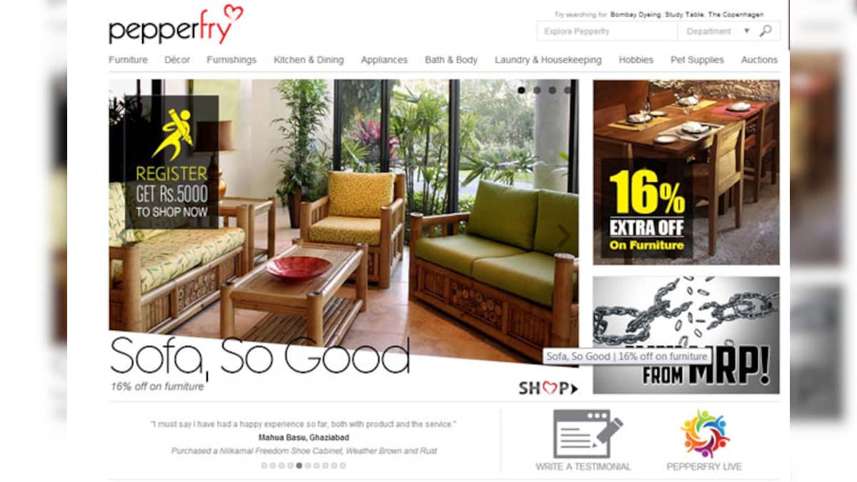Online furniture store Pepperfry plans to raise up to 60 mn, set up