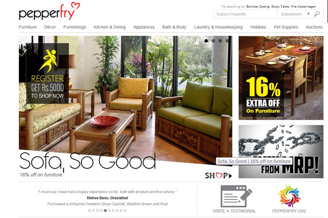 Online furniture store Pepperfry plans to raise up to $60 mn, set up offline stores Online furniture store Pepperfry plans to raise up to $60 mn, set up offline stores