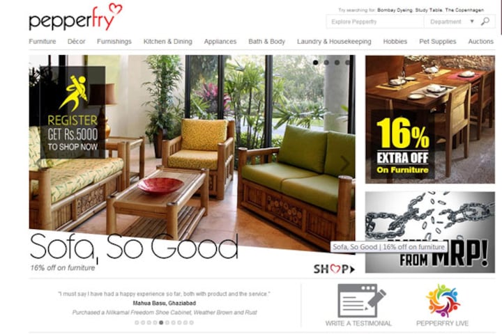 Online furniture store Pepperfry plans to raise up to $60 mn, set up offline stores