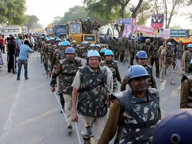 Police allegedly assaulted mediapersons during the on-going conflict with Rampal’s supporters. PTI