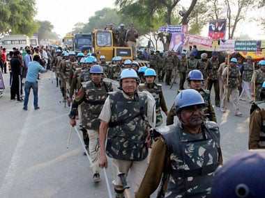 Hisar police has been accused of assaulting media. PTI