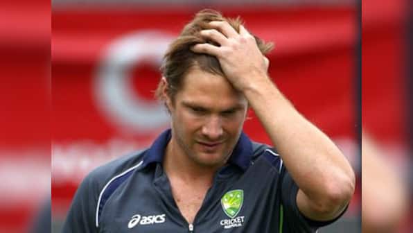 Australian training session ends early after Watson hit on head by a bouncer