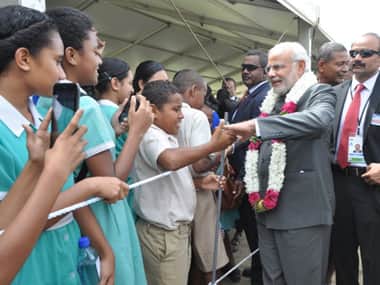 Prime Minister Narendra Modi after his arrival in Fiji's capital Suva on Wednesday. AFP 