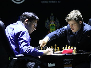 Carlsen punishes 'nervous' Anand in Game 11, retains world chess title Carlsen punishes 'nervous' Anand in Game 11, retains world chess title