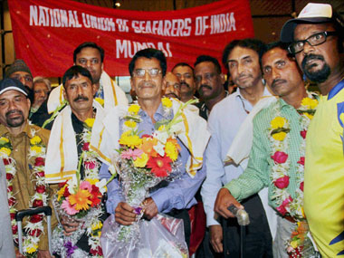 Mumbai: Seven Indian sailors freed by Somali pirates after 4 years return home Mumbai: Seven Indian sailors freed by Somali pirates after 4 years return home