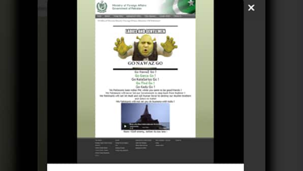 Nawaz Sharif as Shrek: Pak hackers deface nation's Foreign Min site