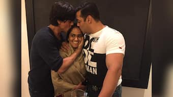 Aww! Shah Rukh, Salman Khan kiss bride-to-be Arpita 