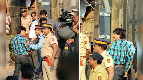 Fan moment: Watch Shah Rukh being shooed away by security from the gates of Mannat
